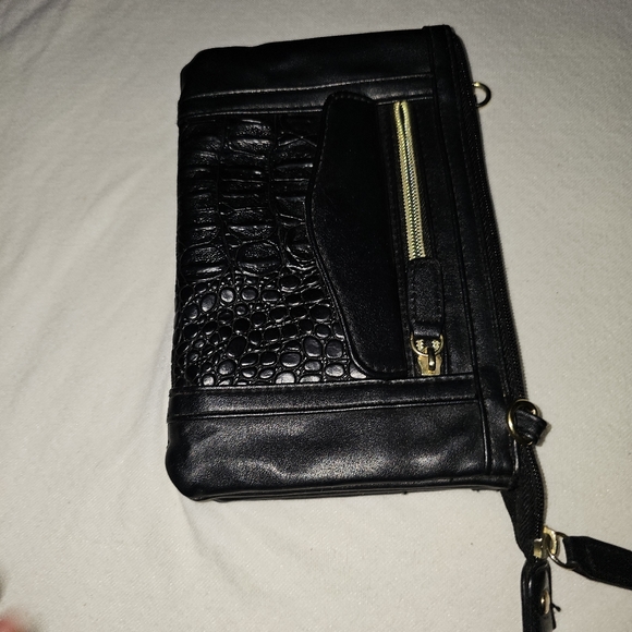 Leather Multipockets 3 Divider Long wallet - Picture 2 of 10